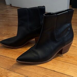 Sole Society Black Leather Ankle Booties